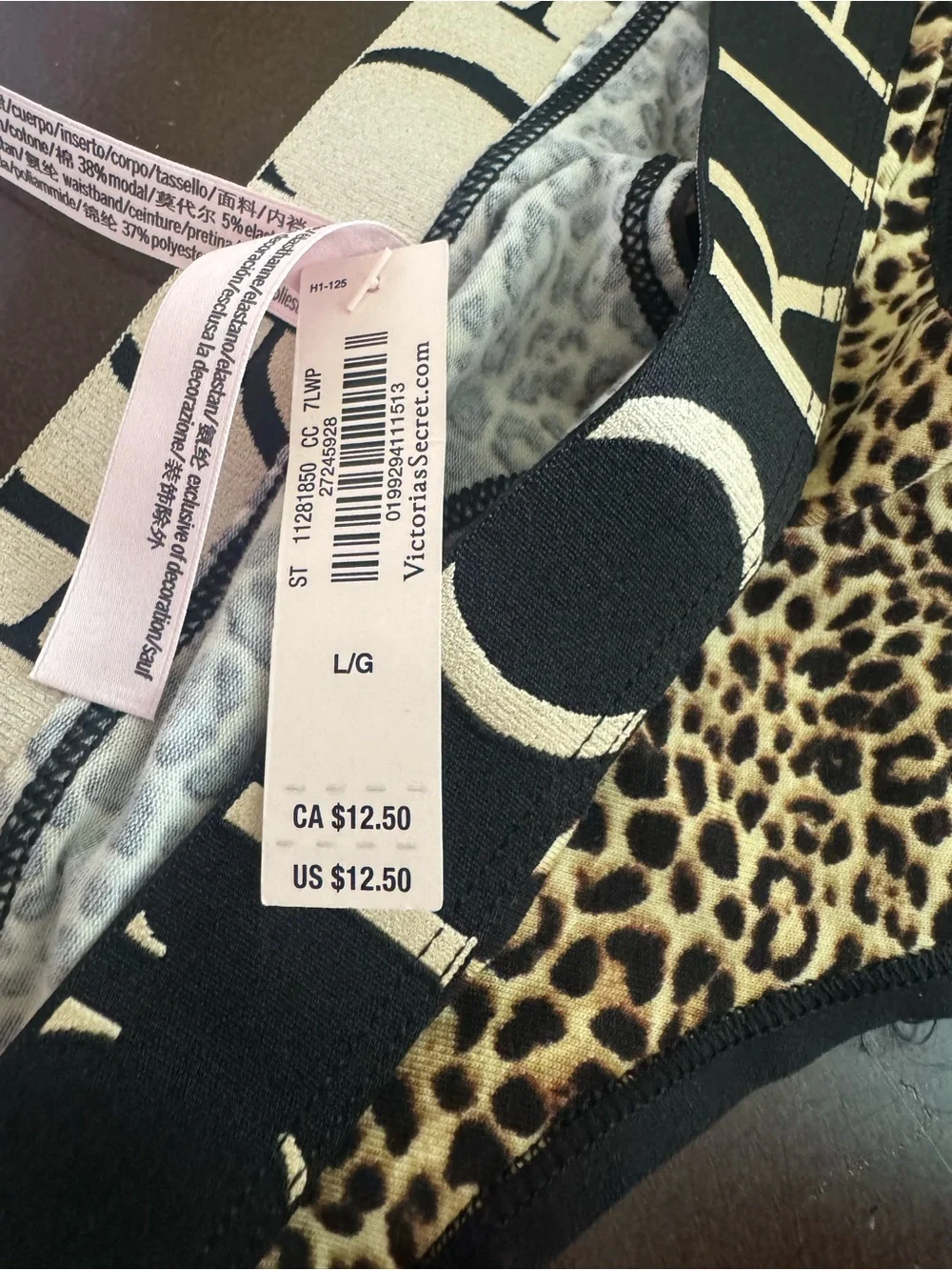 Victorias Secret Leopard Thong size Large